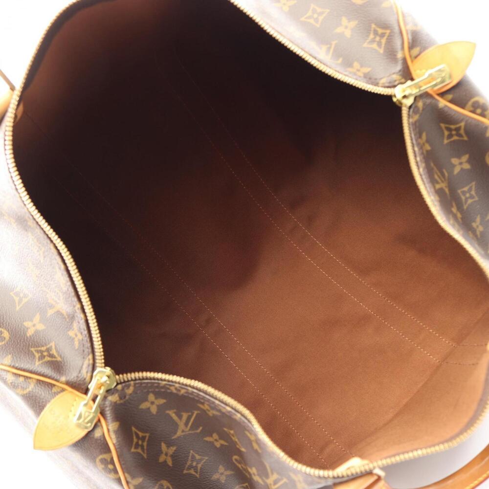 LOUIS VUITTON Brown Monogram Leather Keepall 50 Boston Bag - Picture 3 of 10